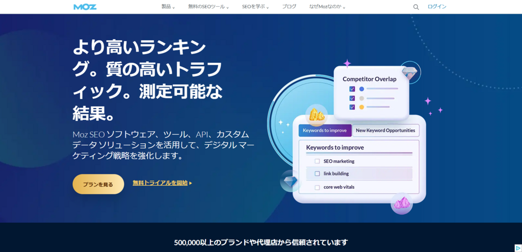 Moz-よりスマートなマーケティングのための-SEO-ソフトウェア