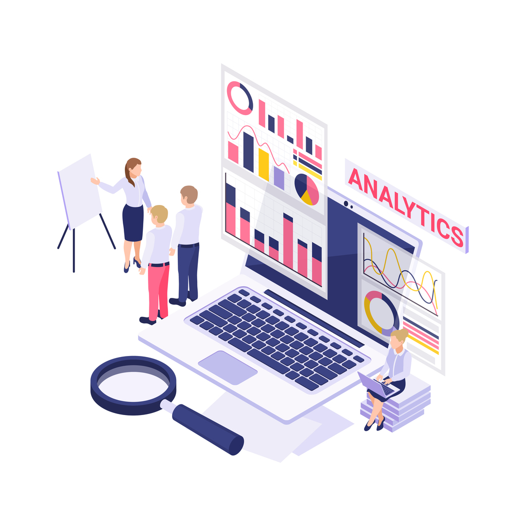 Analytics Isometric Icon